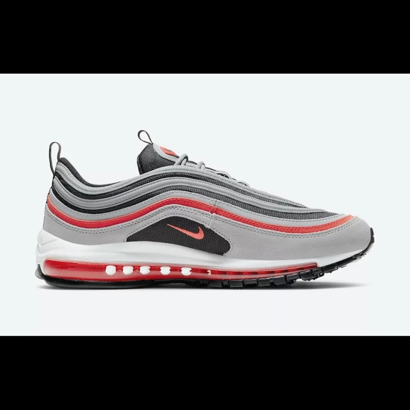 Nike Air Max 97 Radiant Red Wolf Grey Black White Infrared DB4611 002 Womens 9.5 - Picture 2 of 6
